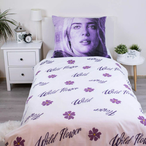 Спално бельо Billie Eilish 140x200 памук Jerry Fabrics с цип