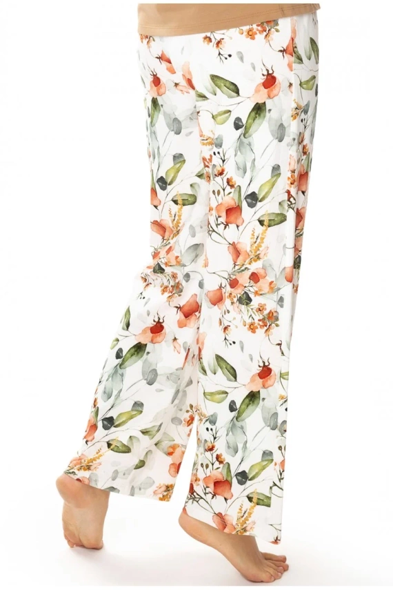 86679 Marcella пижамен панталон Чайка с флорален принт