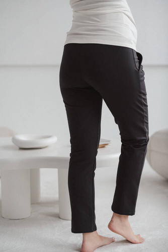 Класически панталон за бременни GraceFit Mama Milk&Love, графитен