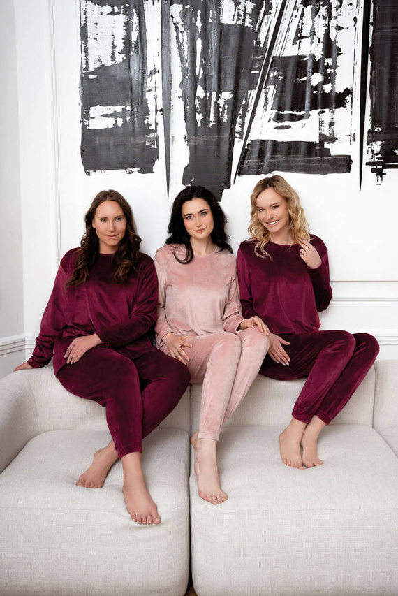 Дамски комплект Akara Italian Fashion - прахово розово 