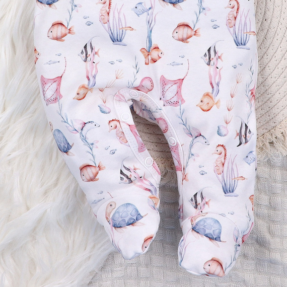 ABN-5480 Бебешки спални костюми Underwater World Nini – органичен памук, затворени крачета