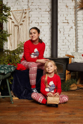 Arktyka Детска пижама Италианска мода - червена/принт