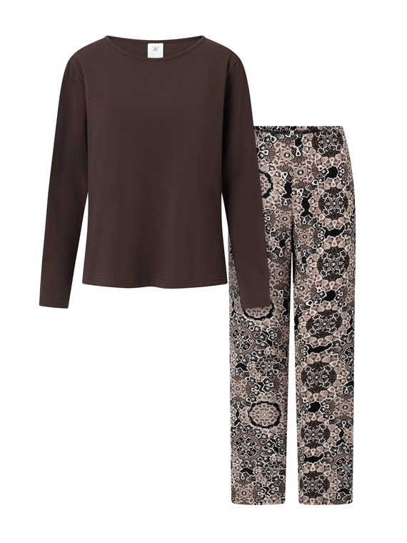 Кафява дамска пижама Boho Cafe Momenti Per Me