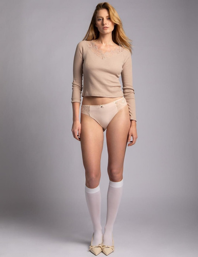 Дамски бикини L-1593 BI Lama памук дантела комплект 2 бр