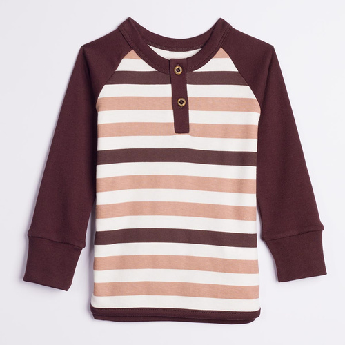 227139 Nicol BENEK Детска блуза raglan henley с райе и дълъг ръкав