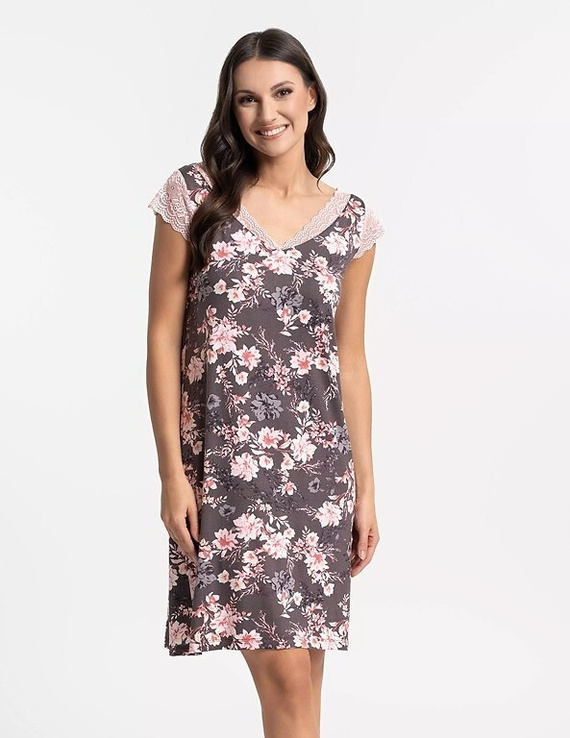 Дамска нощница Moraj PDK3200-012 от вискоза с дантела V-деколте