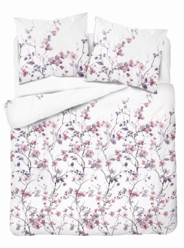 5490 B Detexpol Satin Stories сатенено спално бельо бяло | 100% памук, сатенирана тъкан, цип, подаръчна опаковка