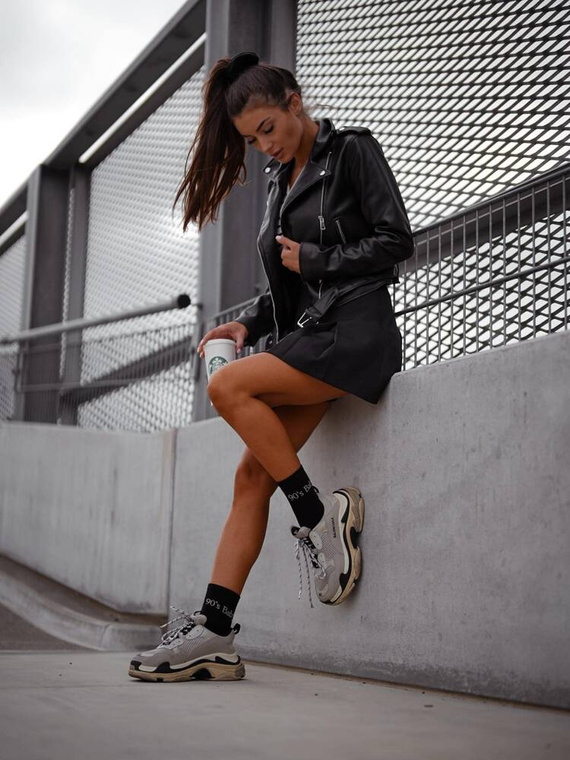 0200-125 Дамски чорапи 90's Baby Milena - черни