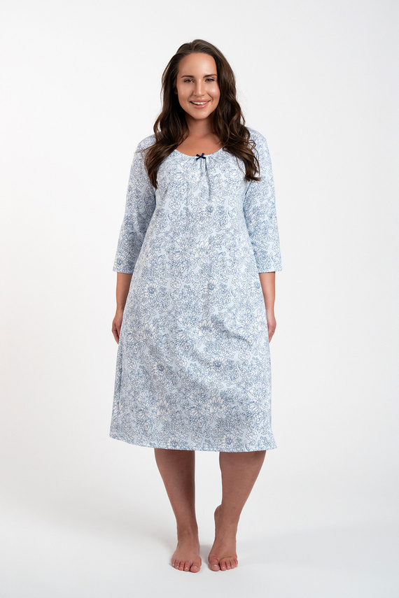 Нощница Antonia Италианска мода - син принт