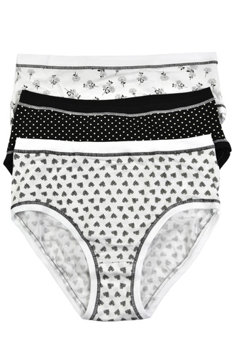 3362 MINI-2H100 3-pak Cotonella – majtki damskie bawełniane, fason mini