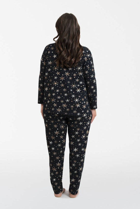 Laponia Дамска пижама с дълъг ръкав и дълъг панталон Италианска мода - принт