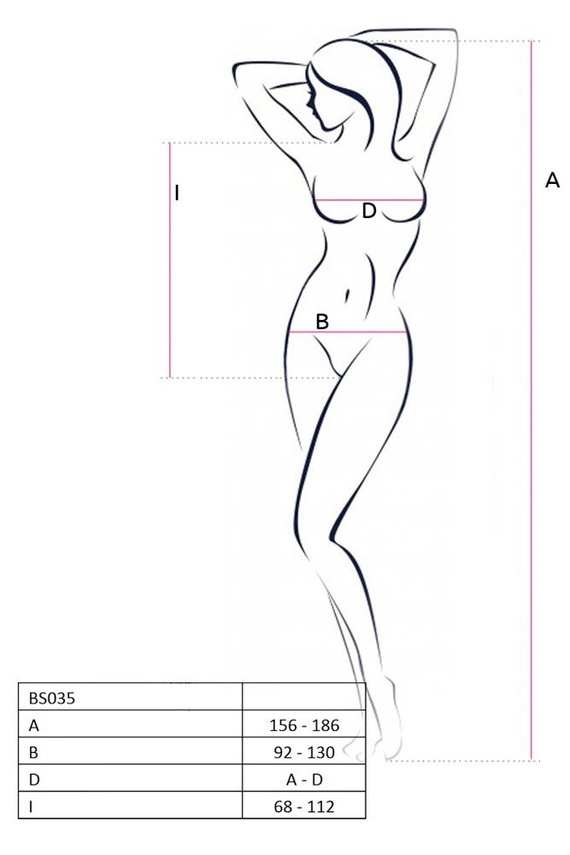 BS035 Bodystocking Passion czerwony