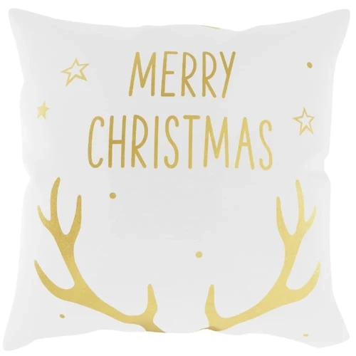 Рог Весела Коледа Коледна калъфка От игла и конец, бяло/златно
