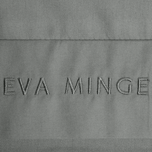 1C Елегантно спално бельо от сатен Eva Minge Steel Eurocurtains | Macosatin 100% памук