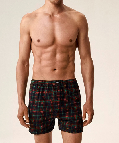 2GMB-013 Атлантически зелено-тъмносини боксерки – Мъжки памучни боксерки в кутия от 2