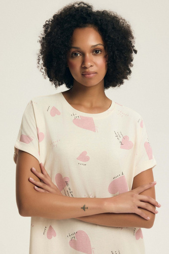 Нощница Elain 44496 Henderson – 100% памук, сърца, свободна кройка