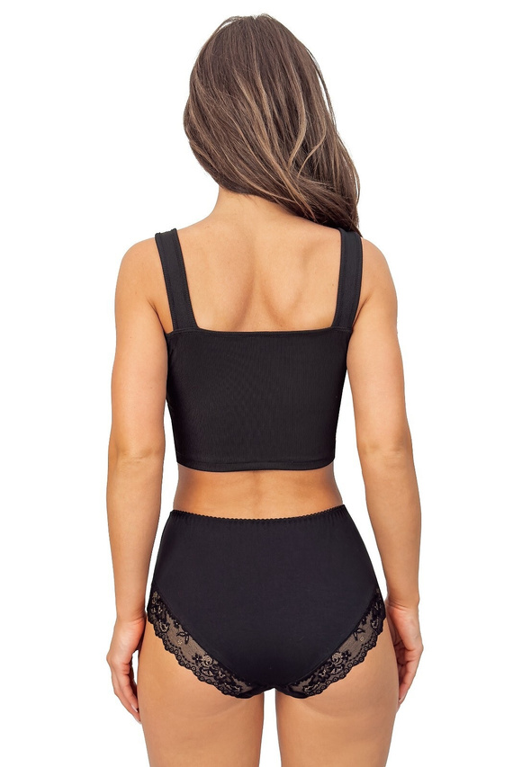 Дамски памучни слипове 238 Donna черни – с дантелени вложки