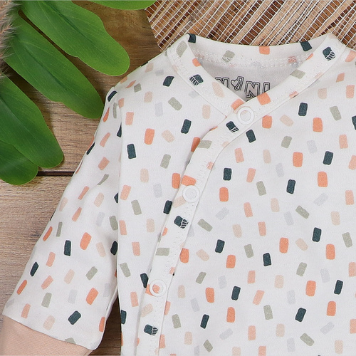 ABN-5321/KRE Боди с плик Nini от органичен памук, кремав