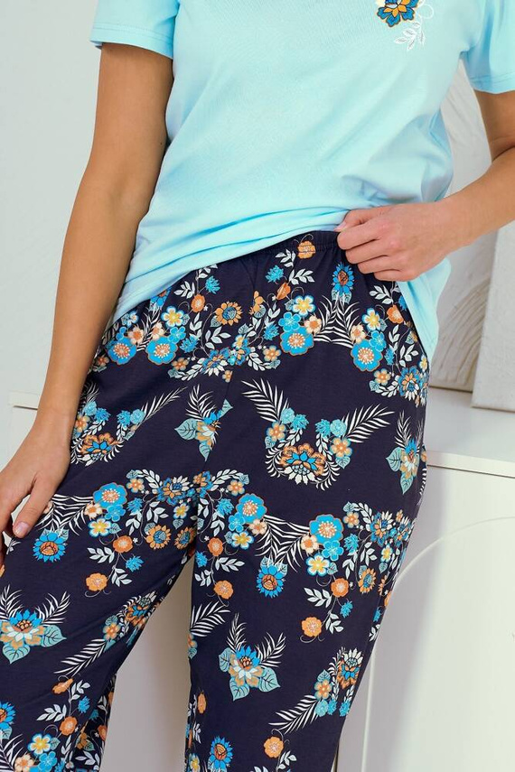 3329 Дамска пижама Таро Кристен - тюркоаз