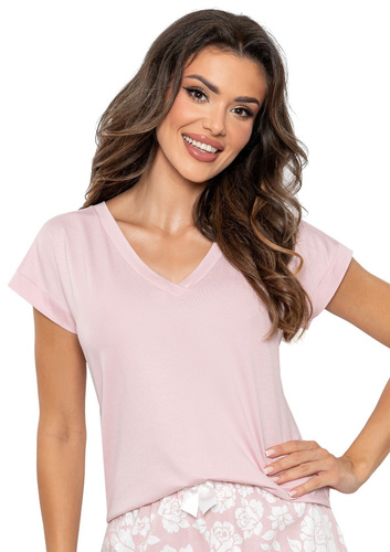 Дамска пижама Rosalia Short Donna - розова