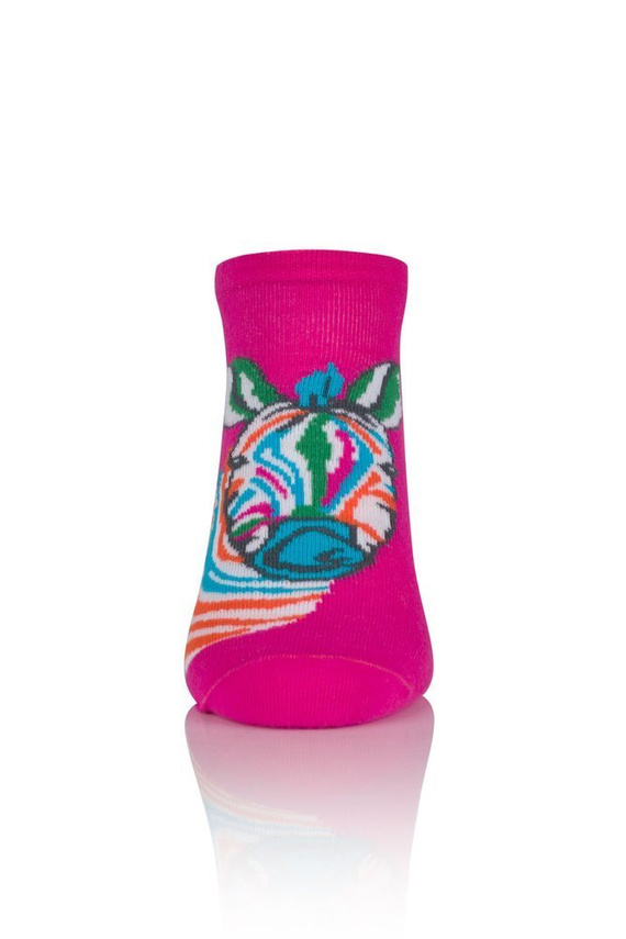 S118S Зебра чорапи крака Италианска мода - печат на амарант