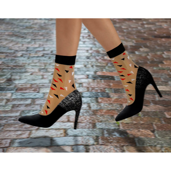 Дамски найлонови чорапи Sesto Senso триъгълници черни