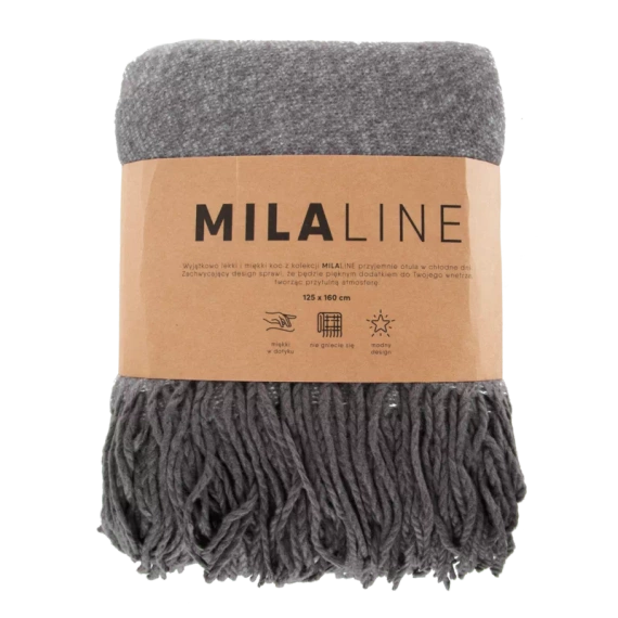 Акрил 5 Тъкано одеяло с ресни. Стоманени еврозавеси