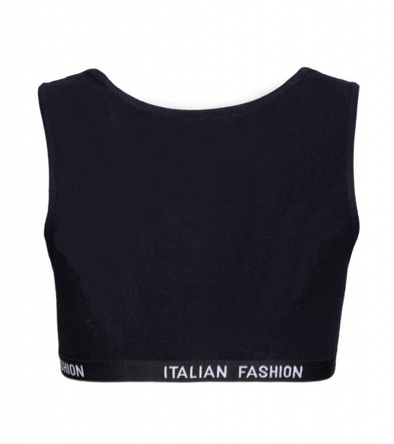 Nikola Сутиен за момичета, широка презрамка Италианска мода - черен