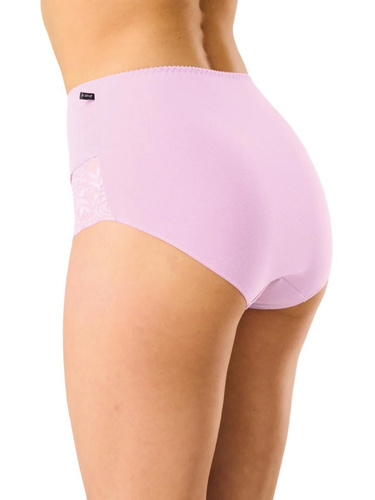 Дамски бикини LPF 585 розово-лилаво, макси кройка, памук 95%, еластан, дантела