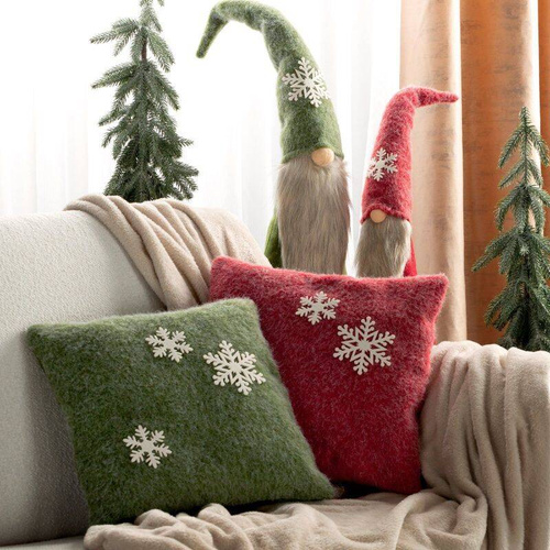 Chp 83A Коледна снежинка калъфка Европердета червена