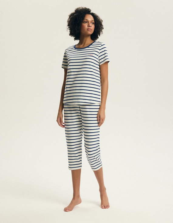 Дамска пижама 45316 Eulana 100% памук 7/8