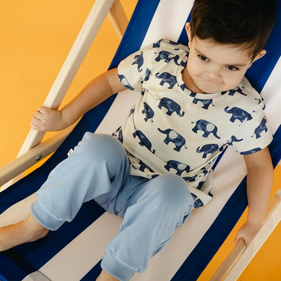 Памучен панталон Elephant Eevi - син