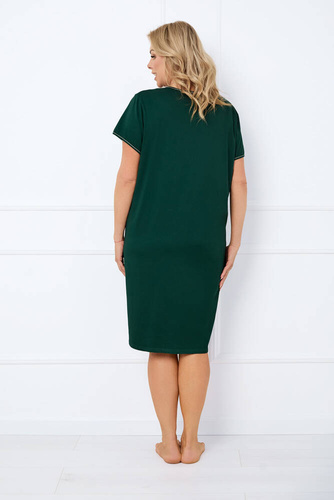 Дамска риза с къс ръкав Florisa Италианска мода - тъмнозелена 