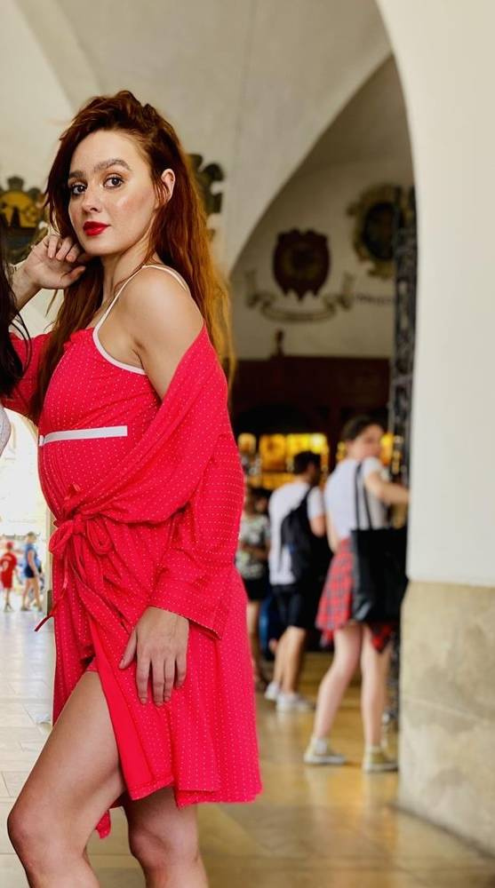 915 Dots Forex дамска пижама - малинова