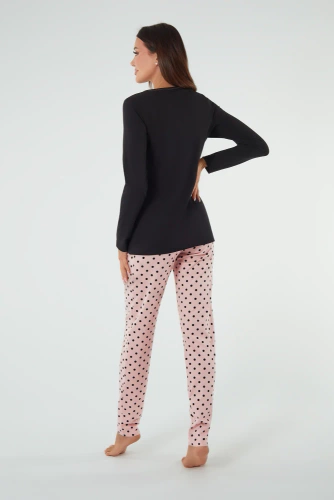 Buscato Дамска пижама с дълъг ръкав и дълъг панталон Италианска мода 