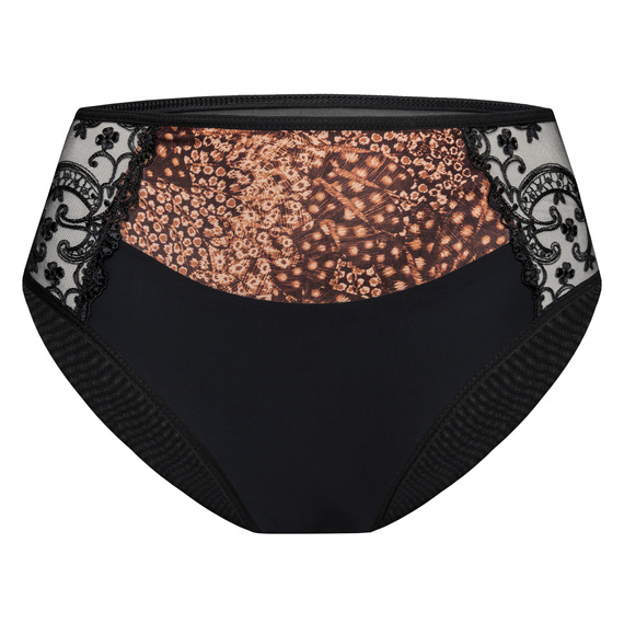 Vena VF-473 черно-канелени бикини – удобни дамски бикини с дантела