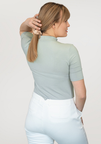 Блуза с яка с къс ръкав Layla Babell - мента