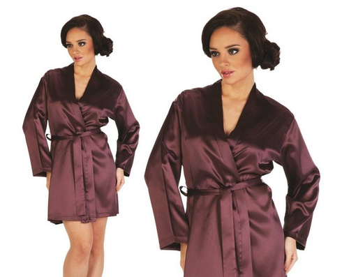 797 Дамски халат Classic Forex - слива/слива