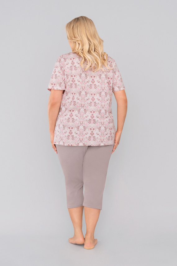 Kalmia Дамска пижама с къс ръкав, 3/4 панталон Италианска мода с щампа