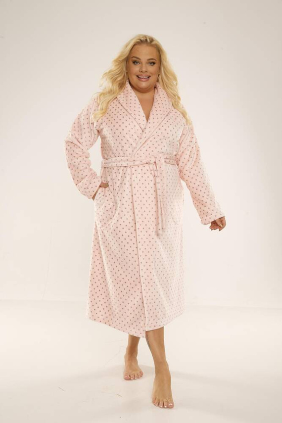 548 Мелани Дълъг дамски халат Forex - сьомга 