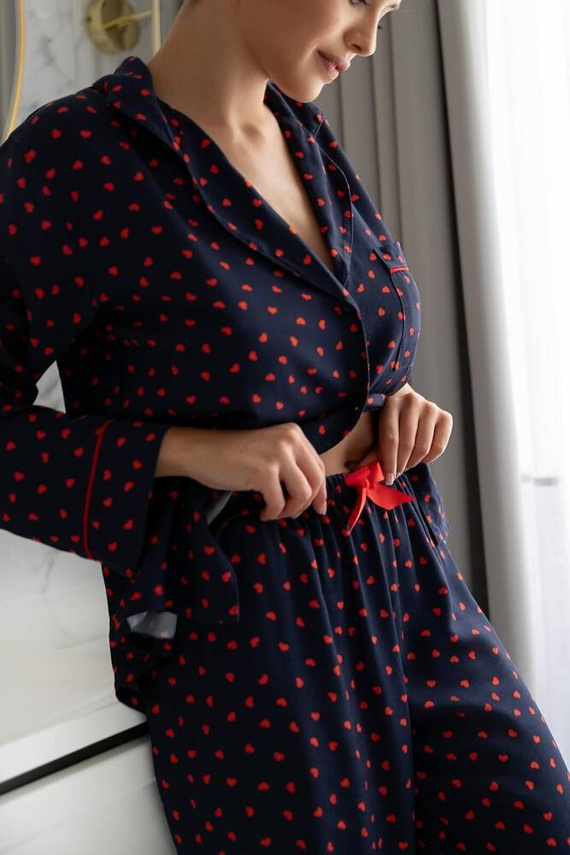 Дамска пижама Sophia Sensis - тъмносиня