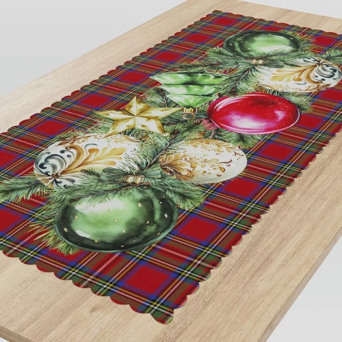 PBN274 Baubles Коледна подложка Marquet червено