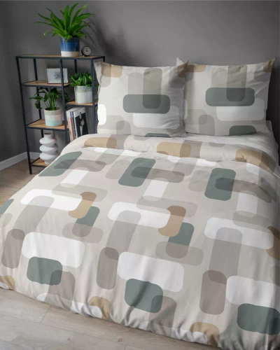 5487 A Спално бельо от сатен Detexpol Satin Stories, сиво | 100% памук, сатенирана тъкан, цип, подаръчна опаковка