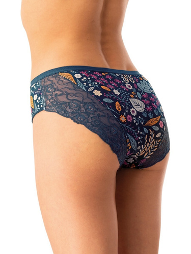 Дамски памучни слипове Key LPC 570 малиново тъмно синьо - комплект от 2 части в кутия, удобна кройка