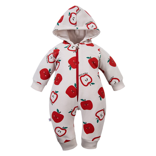 Бебешки гащеризон Eevi ecru 100% памук без крачета удобен