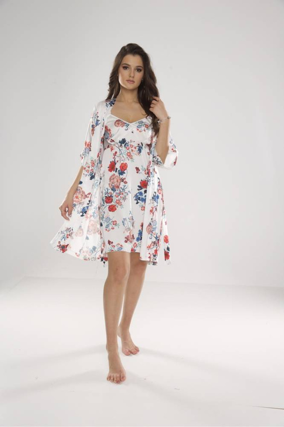 636 Lurdes Дамска риза De Lafense - екрю-червена