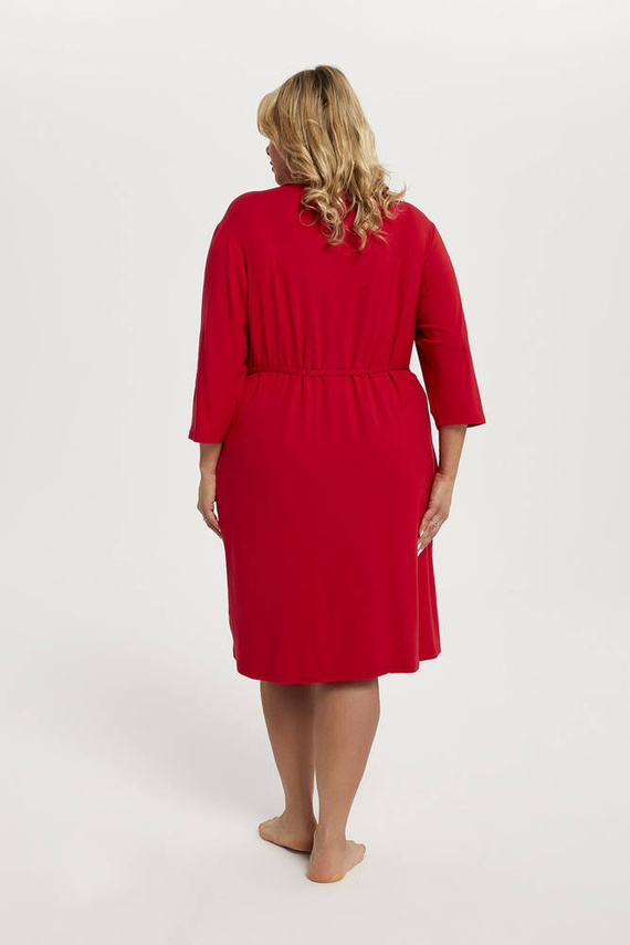 Song Дамски халат с 3/4 ръкав Италианска мода - червен