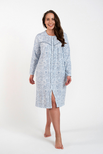 Нощница Talita с разкопчани копчета Италианска мода - син принт