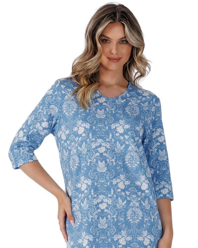 1529 Omia Дамска риза Leveza синя