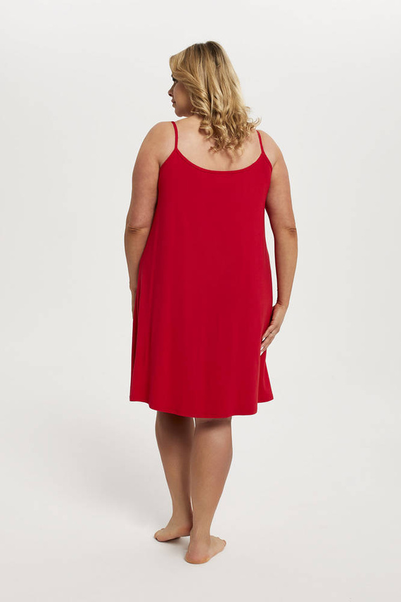 Song Дамска нощница с тясна презрамка Италианска мода - червена